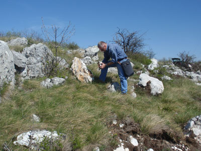 Uzimanje uzorka za antenski stub na Tupižnici.