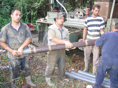 Forming the perforated part of the precipitator